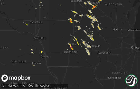 Hail map preview on 05-25-2018