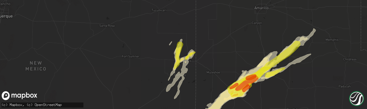 Hail map in Clovis, NM on May 25, 2019