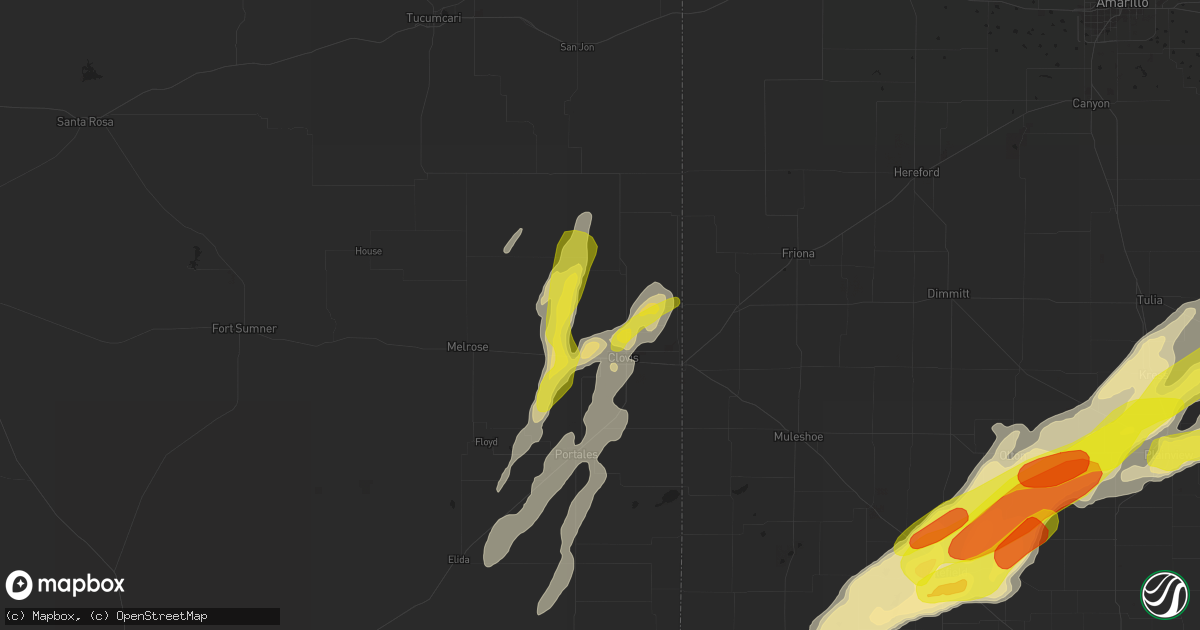 Hail map in Clovis, NM on May 25, 2019