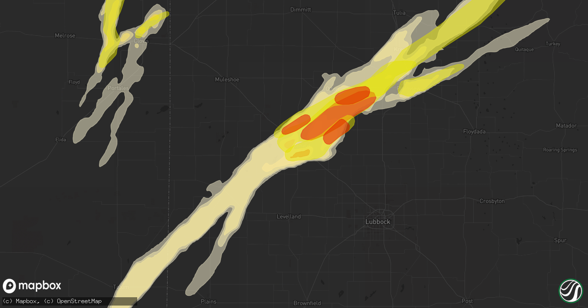 Hail map in Littlefield, TX on May 25, 2019