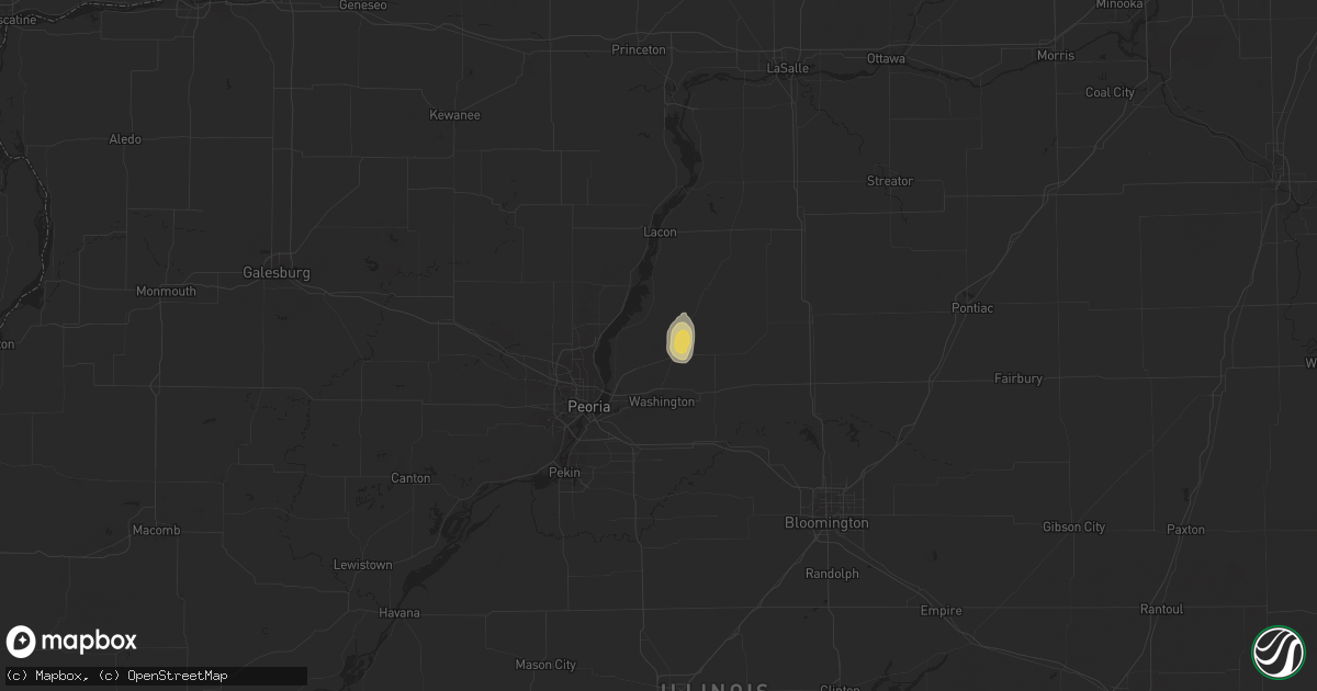 Hail map in Metamora, IL on May 25, 2020