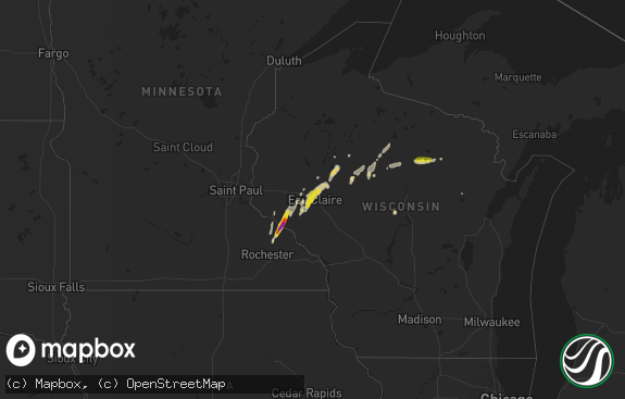 Hail map preview on 05-25-2020