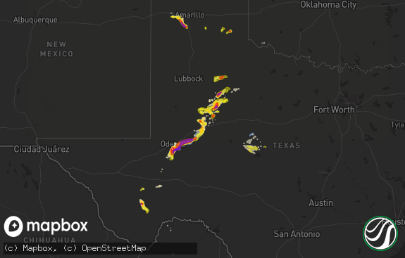 Hail map preview on 05-25-2021