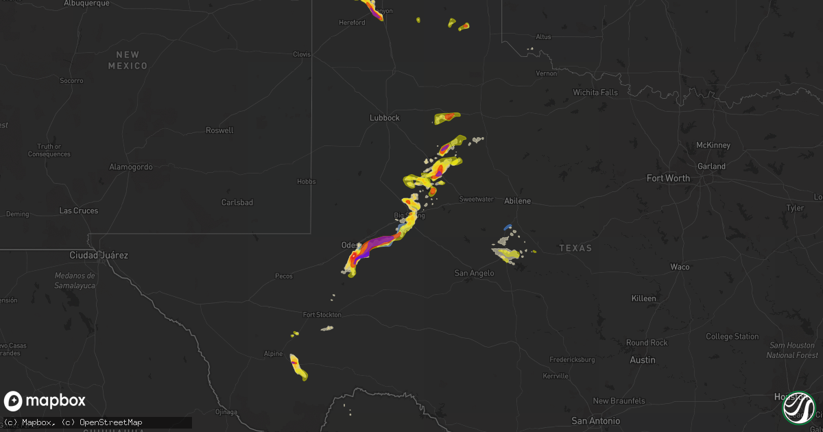 Hail map on May 25, 2021