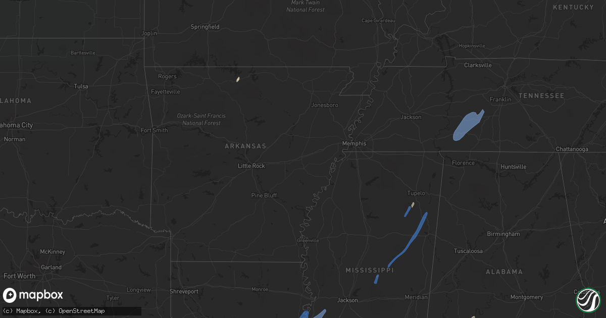 Hail map in Indiana on May 25, 2022