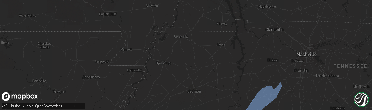 Hail map in Louisville, MS on May 25, 2022