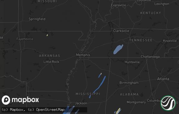 Hail map preview on 05-25-2022