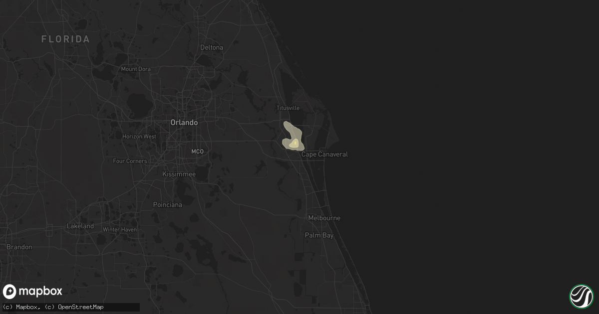 Hail map in Cocoa, FL on May 25, 2024