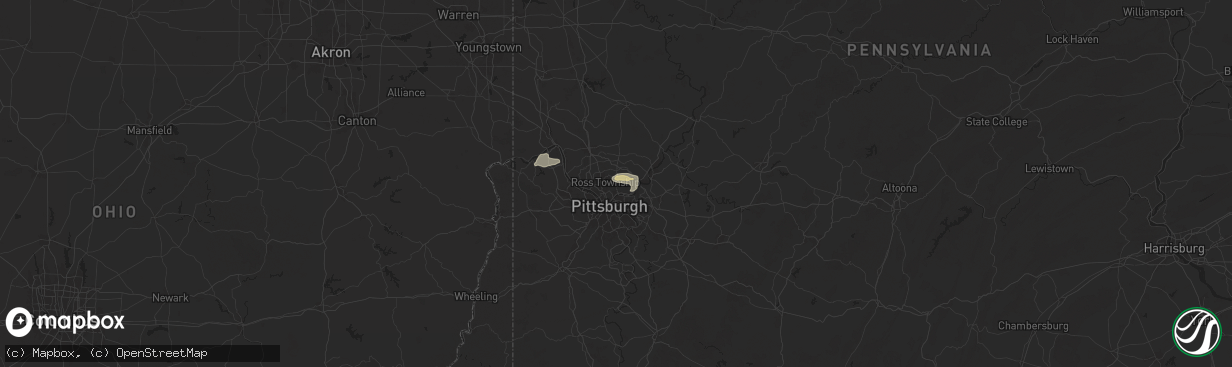 Hail map in Glenshaw, PA on May 25, 2024