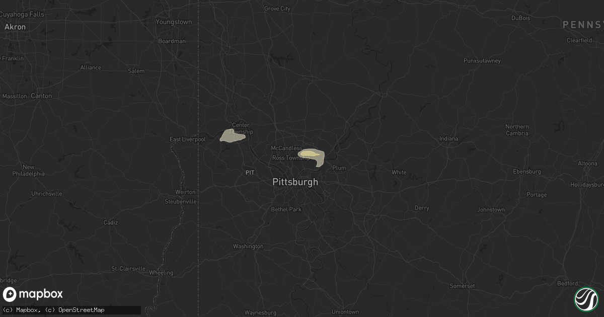 Hail map in Glenshaw, PA on May 25, 2024