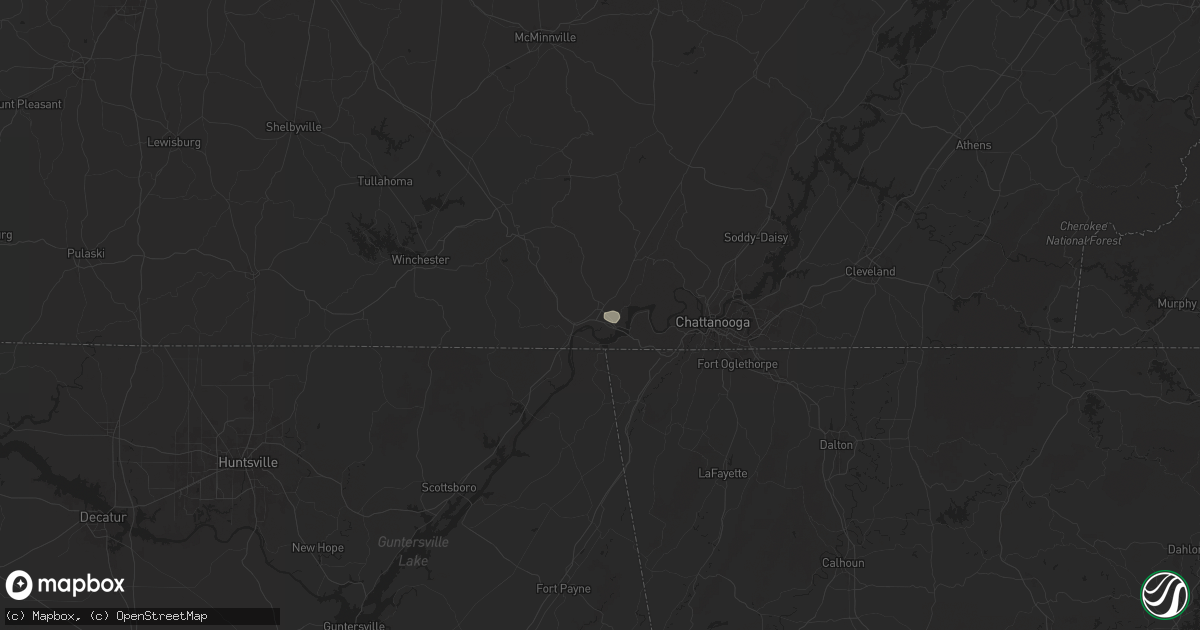 Hail map in Jasper, TN on May 25, 2024
