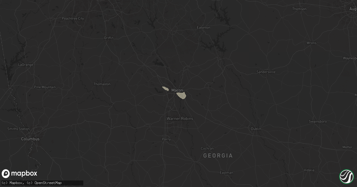 Hail map in Macon, GA on May 25, 2024