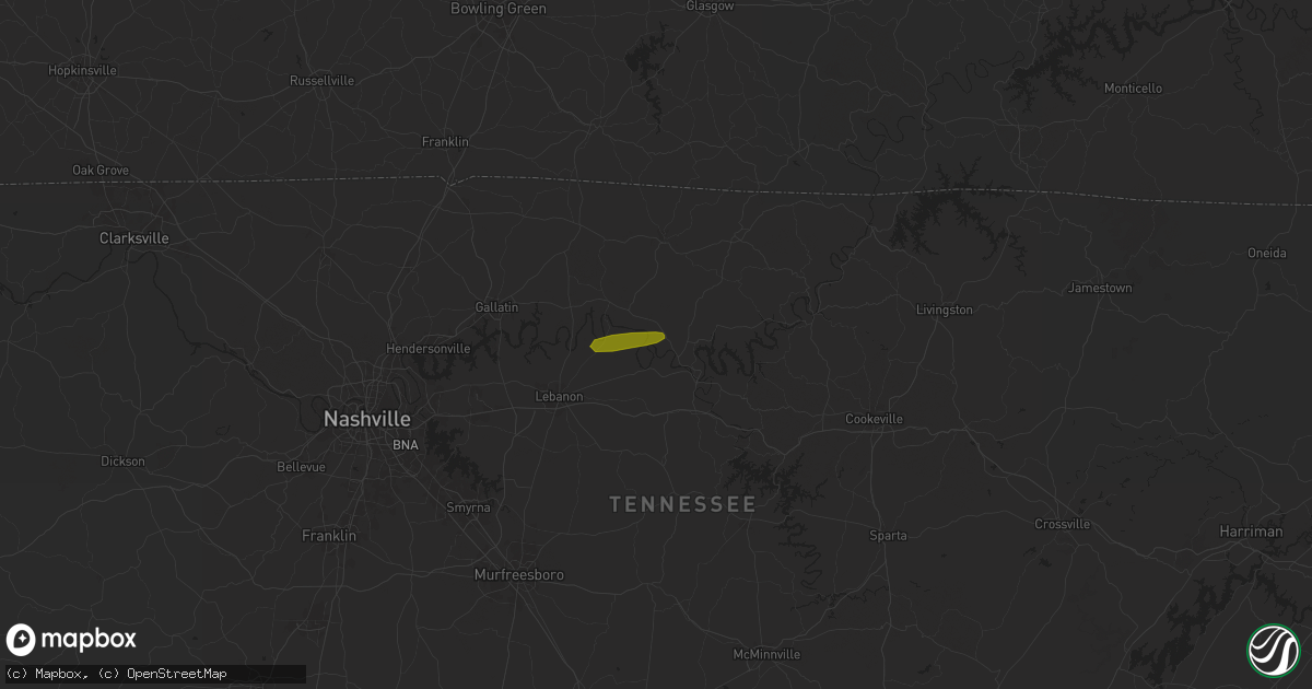 Hail map in Riddleton, TN on May 25, 2024