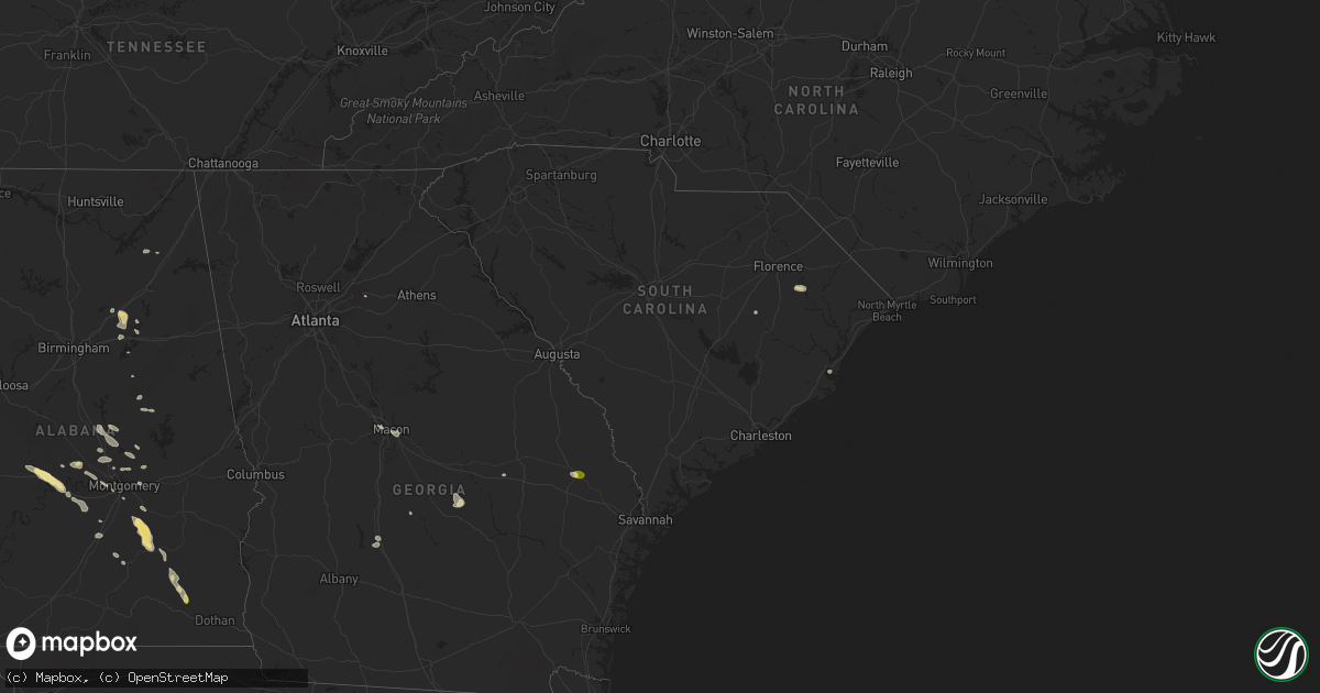 Hail Map in South Carolina on May 25, 2024 - HailTrace