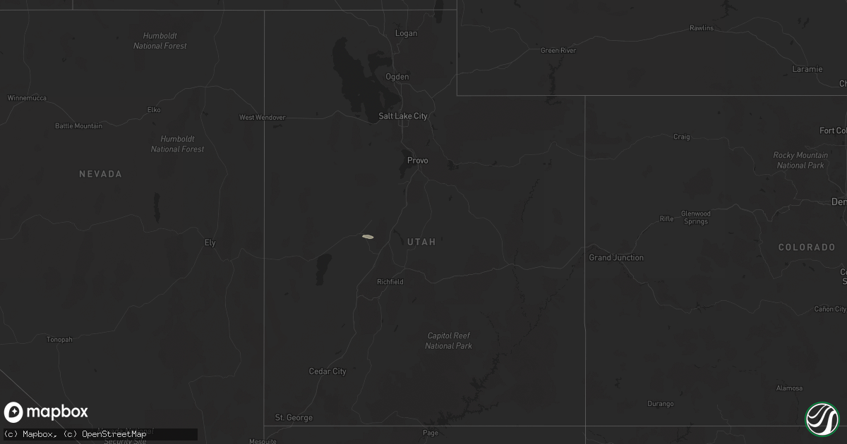 Hail map in Utah on May 25, 2024