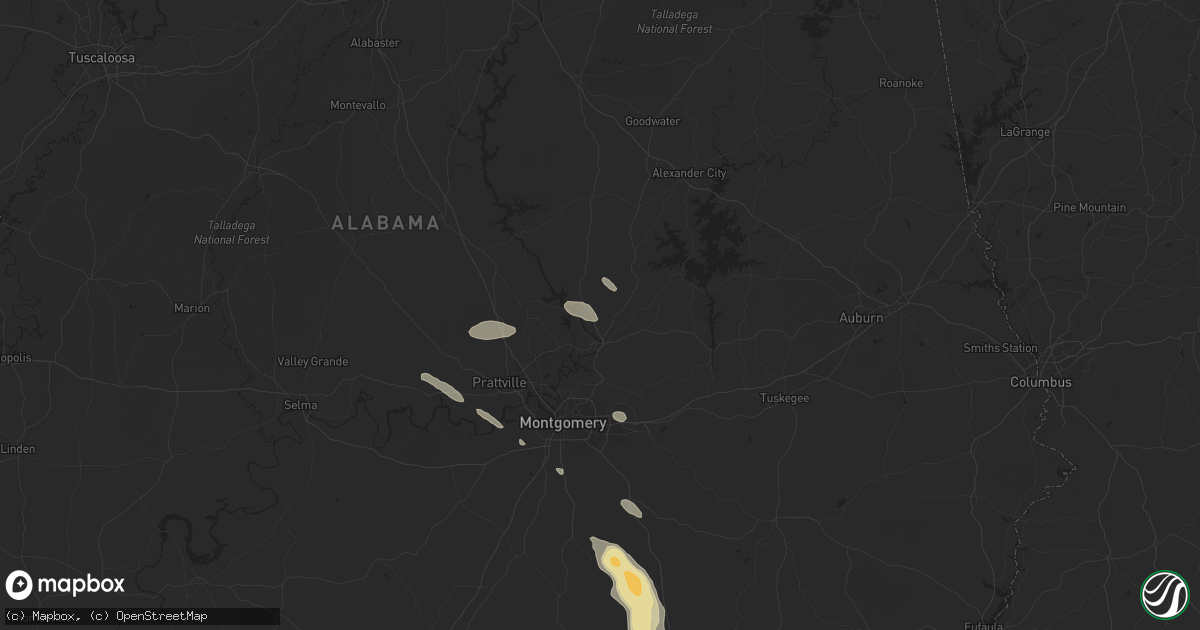 Hail map in Wetumpka, AL on May 25, 2024