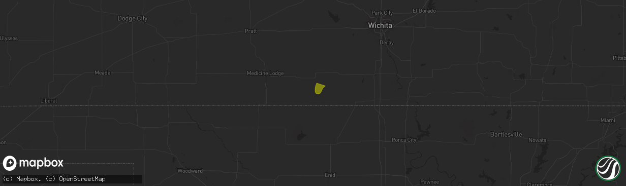 Hail map in Anthony, KS on May 25, 2025