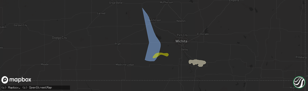 Hail map in Murdock, KS on May 25, 2025