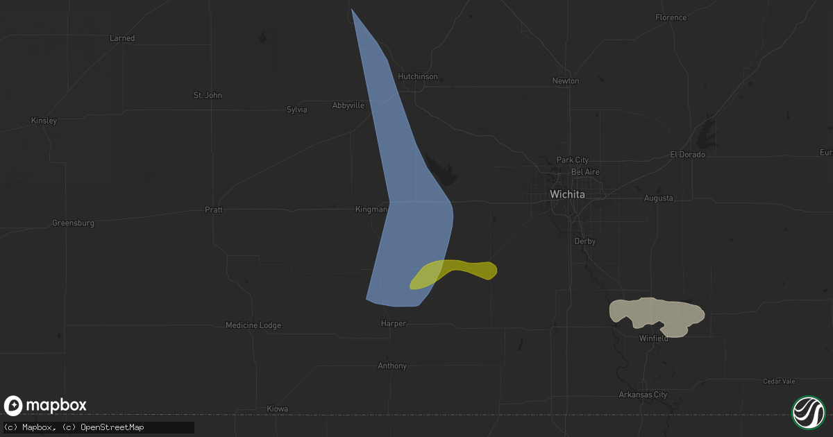 Hail map in Murdock, KS on May 25, 2025