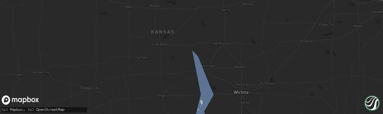 Hail map in Sterling, KS on May 25, 2025