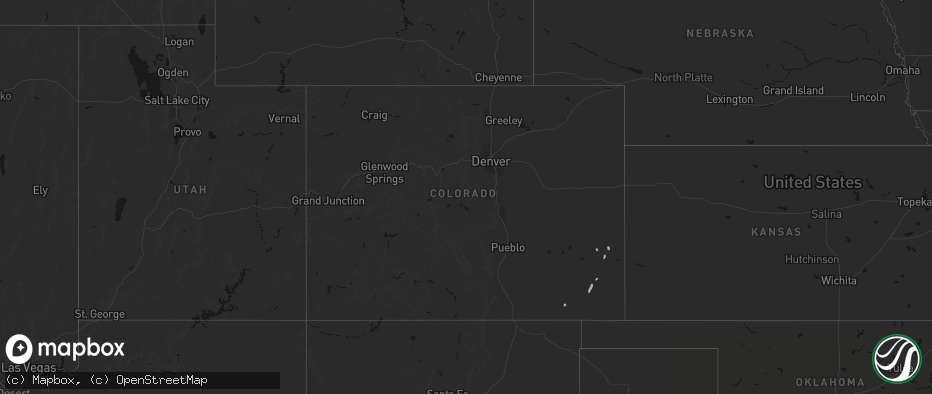 Hail map in Colorado on May 25, 2026