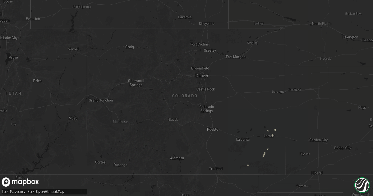 Hail map in Colorado on May 25, 2026
