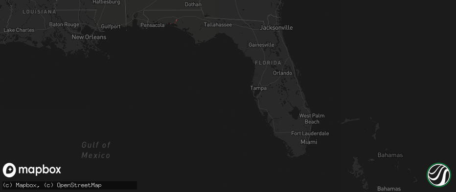 Hail map in Florida on May 25, 2026