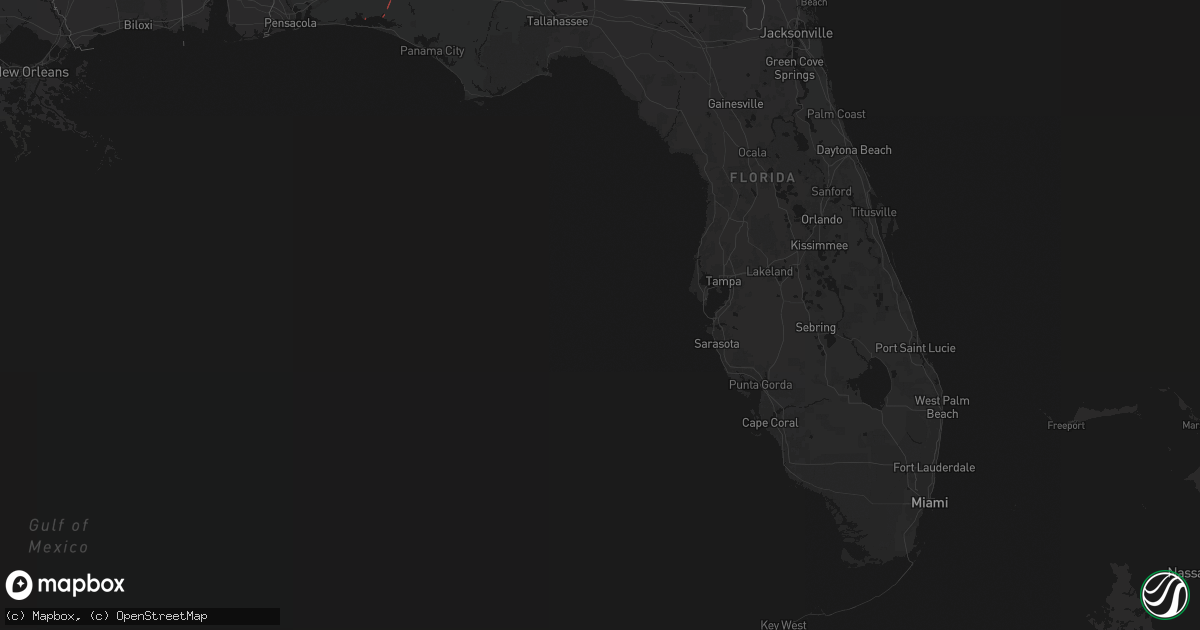 Hail map in Florida on May 25, 2026