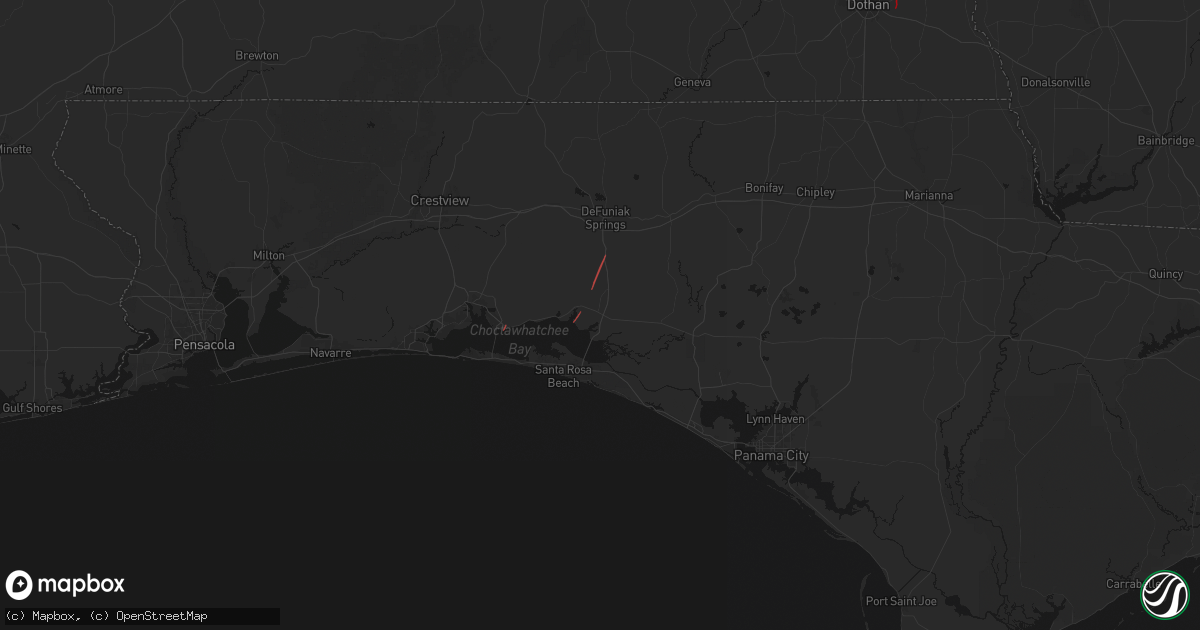 Hail map in Freeport, FL on May 25, 2026