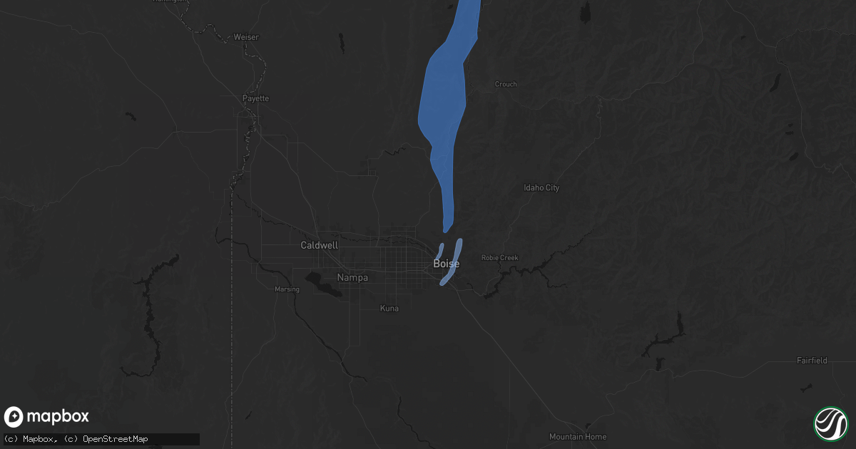 Hail map in Garden City, ID on May 25, 2026