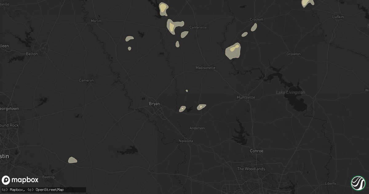 Hail map in Iola, TX on May 25, 2026