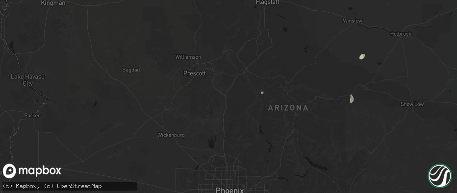 Hail map in Mayer, AZ on May 25, 2026