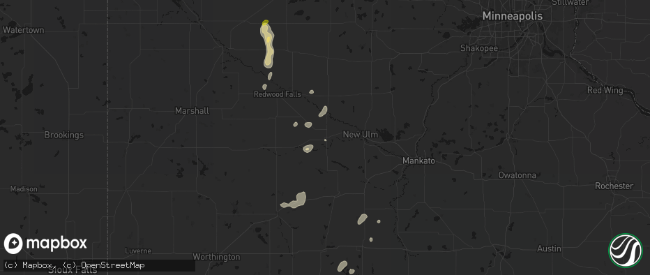 Hail map in Sleepy Eye, MN on May 25, 2026