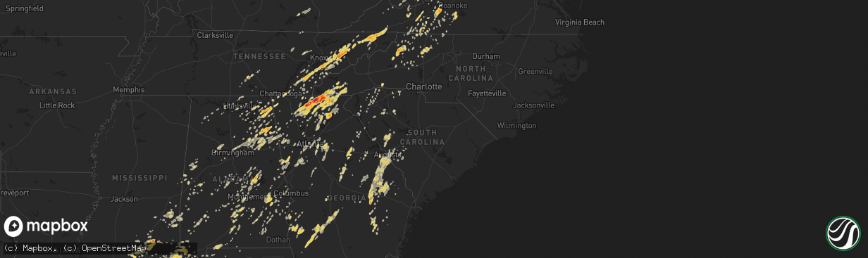 Hail map on May 26, 2011