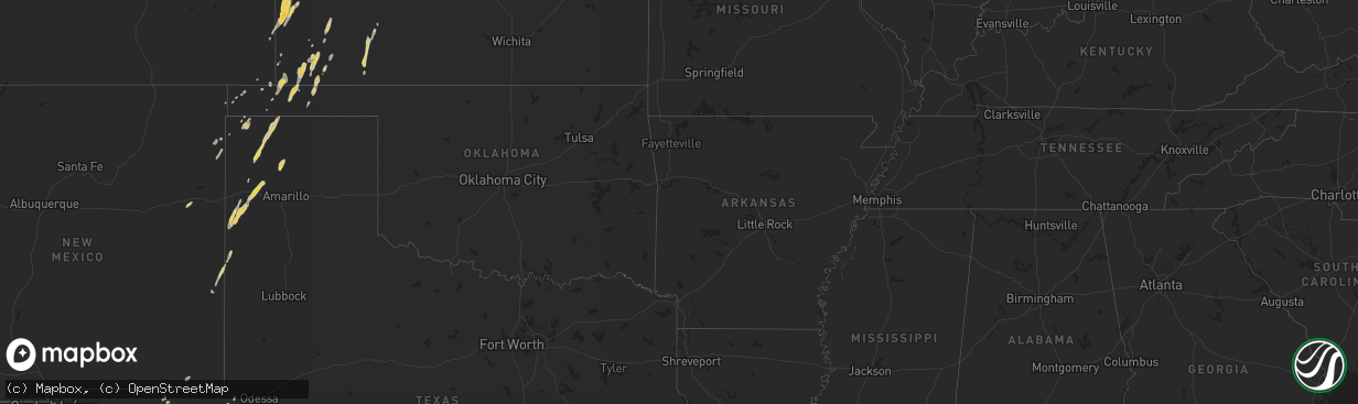 Hail map on May 26, 2012