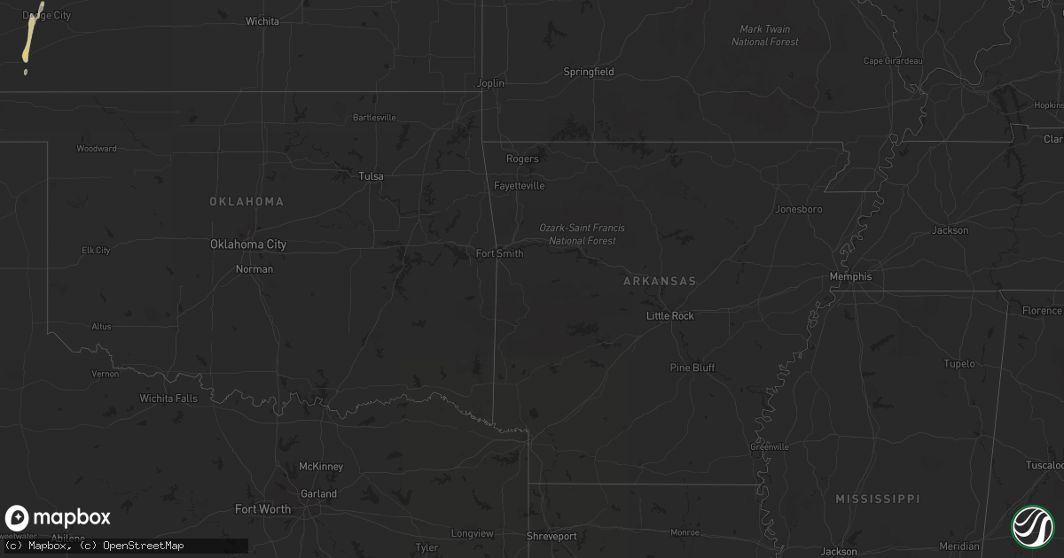 Hail map on May 26, 2012