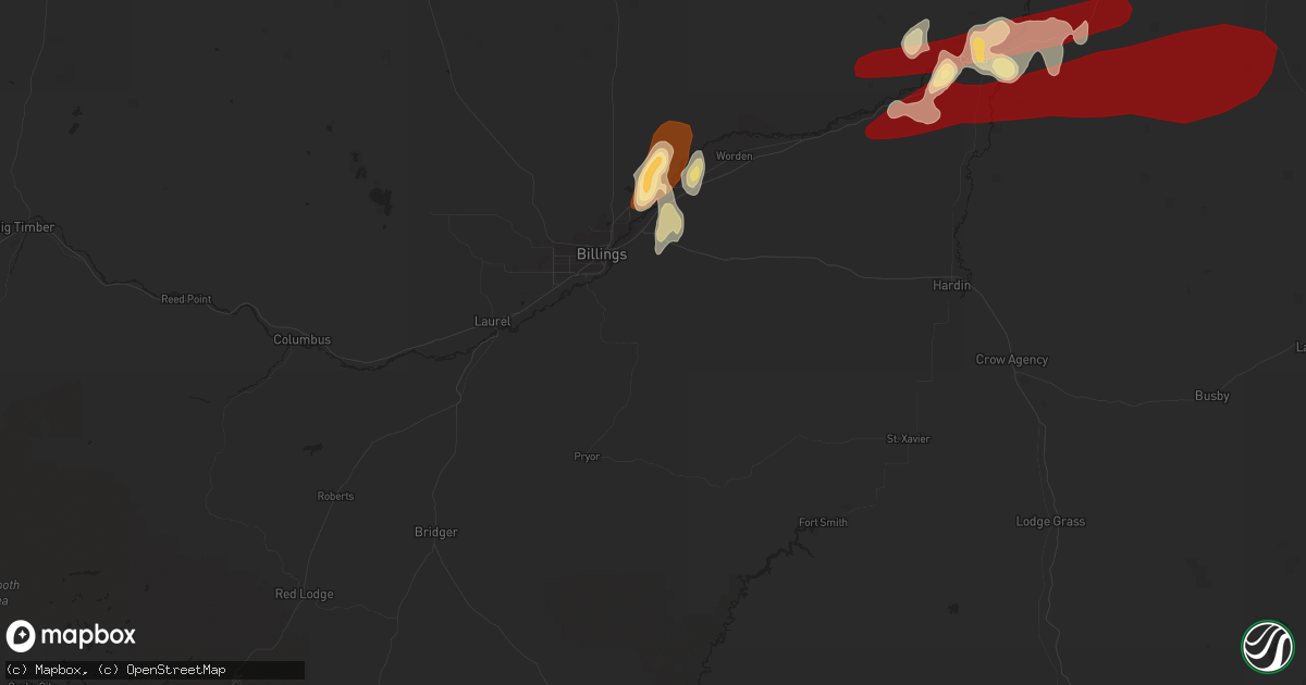 Hail map in Billings, MT on May 26, 2013
