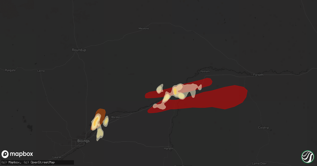 Hail map in Custer, MT on May 26, 2013