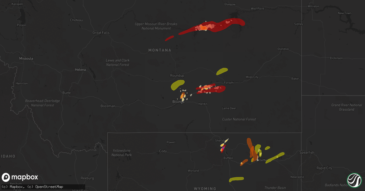 Hail map on May 26, 2013