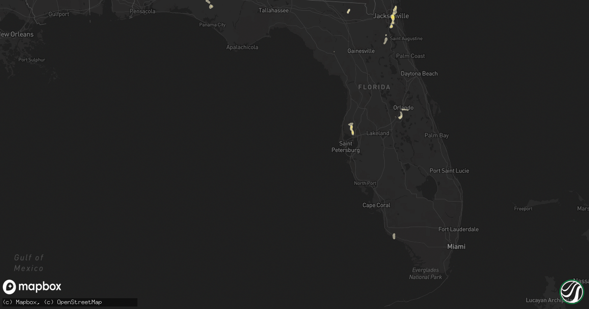 Hail map in Florida on May 26, 2014