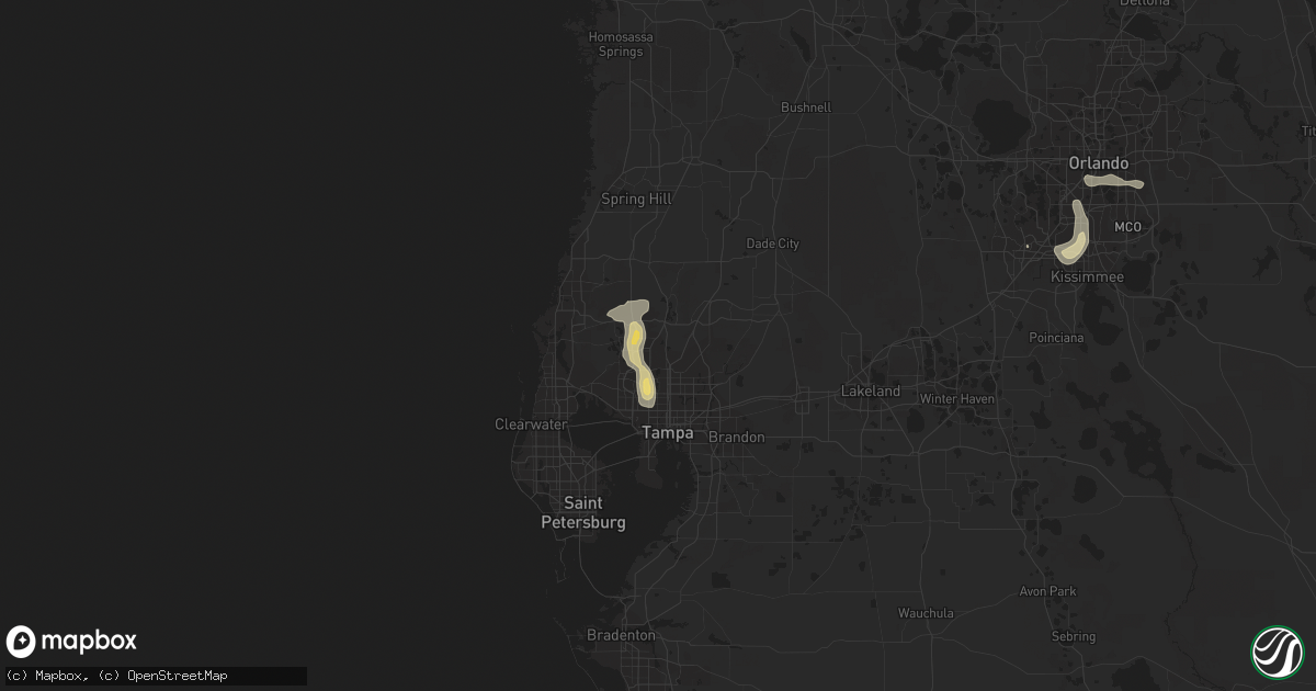 Hail map in Lutz, FL on May 26, 2014