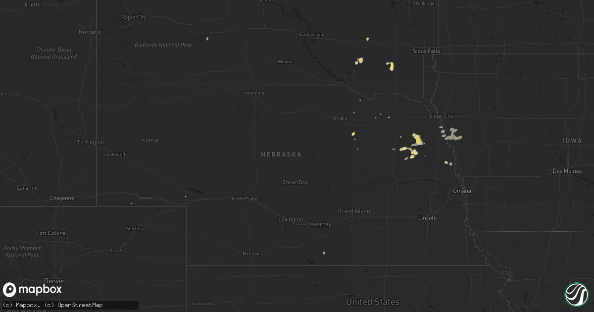 Hail map in Nebraska on May 26, 2014