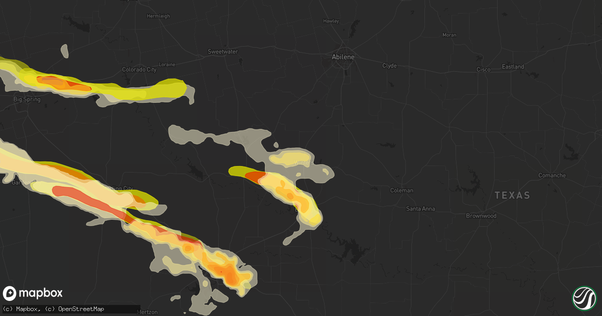 Hail map in Winters, TX on May 26, 2014