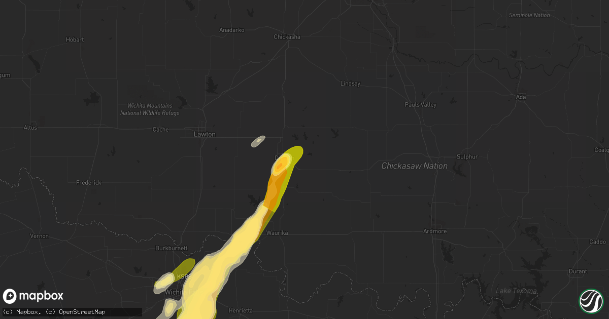 Hail map in Duncan, OK on May 26, 2015