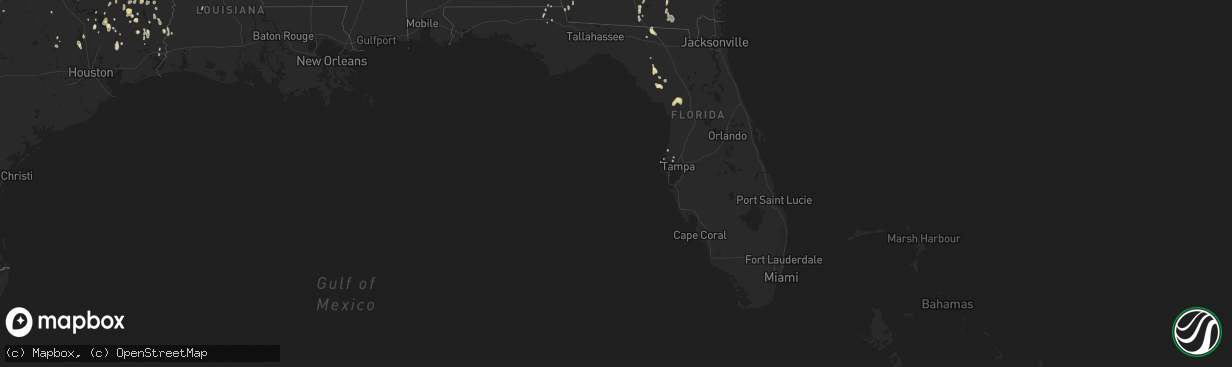 Hail map in Florida on May 26, 2015