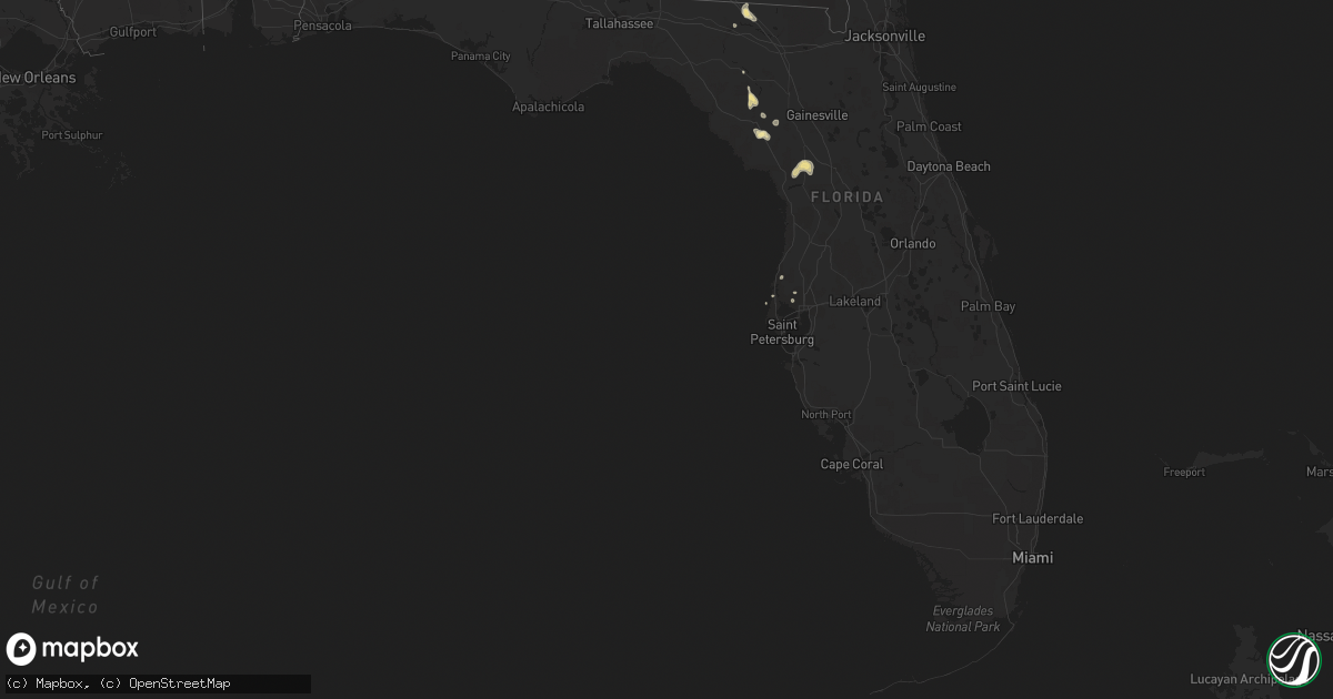 Hail map in Florida on May 26, 2015