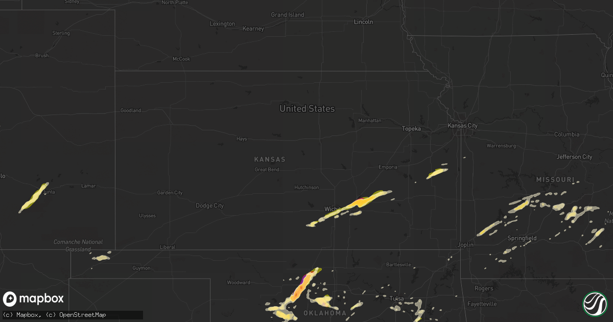 Hail map in Kansas on May 26, 2015