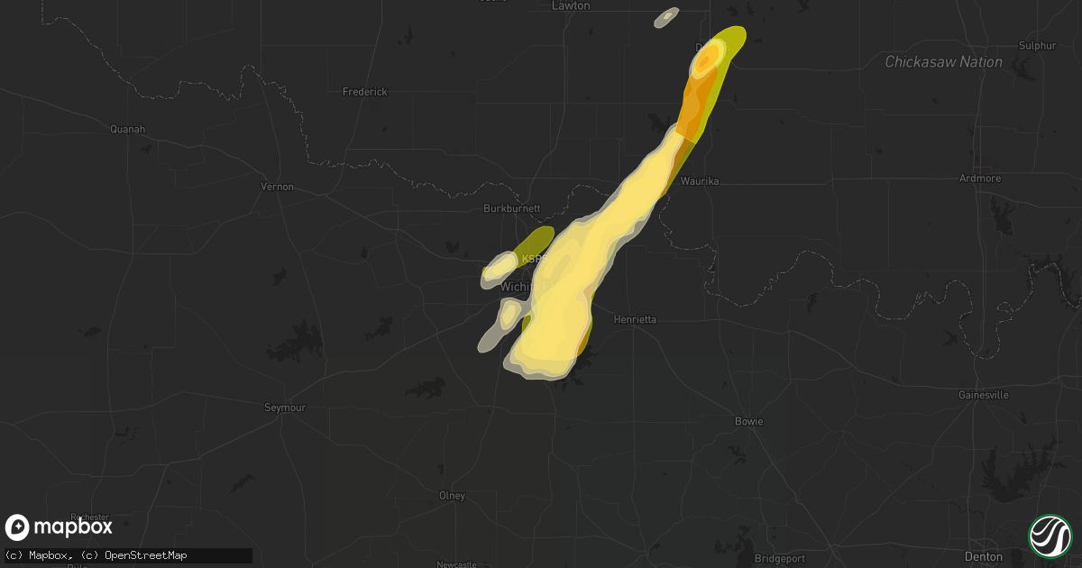 Hail map in Wichita Falls, TX on May 26, 2015