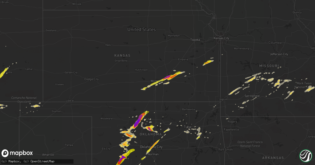 Hail map on May 26, 2015