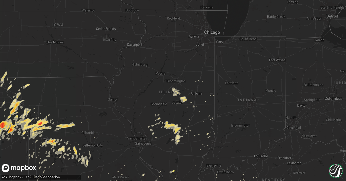 Hail map in Illinois on May 26, 2016